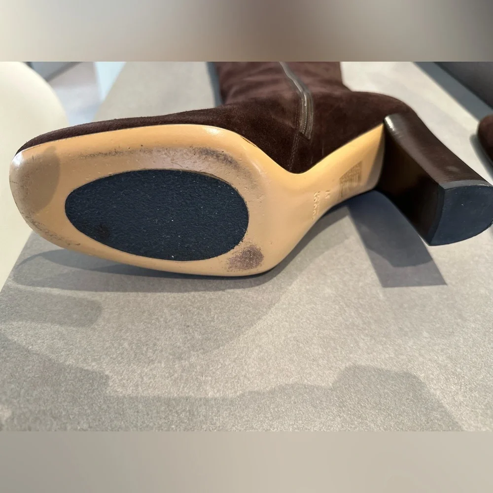 Gucci Hasler Brown Suede Horsebit Riding Boots Like new with original Gucci box - Picture 2 of 7